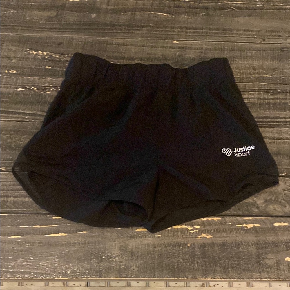 Justice Black Athletic Shorts